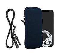 kwmobile Housse de Protection Universelle pour Smartphone XXL - 7" - Pochette Protection téléphone Portable en néoprène avec Collier Ajustable - Bleu Marine