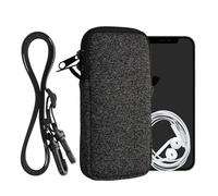 kwmobile Housse de Protection Universelle pour Smartphone XXL - 7" - Pochette Protection téléphone Portable en néoprène avec Collier Ajustable - Anthracite-Blanc