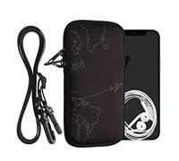kwmobile Housse de Protection Universelle pour Smartphone XXL - 7" - Pochette Protection téléphone Portable en néoprène avec Collier Ajustable - Blanc-Noir