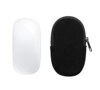 kwmobile Housse de Souris Compatible avec Apple Magic Mouse 1/2 Housse - Etui pour Souris Bluetooth en Velours côtelé Robuste et Tissu néoprène - Noir