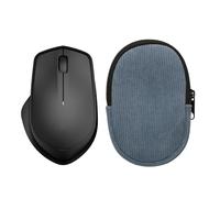 kwmobile Housse de Souris Compatible avec HP 280M Silent/Logitech M705 Housse - Etui pour Souris Bluetooth en Velours côtelé Robuste et Tissu néoprène - Bleu Vintage