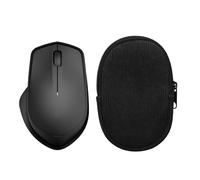 kwmobile Housse de Souris Compatible avec HP 280M Silent/Logitech M705 Housse - Etui pour Souris Bluetooth en Velours côtelé Robuste et Tissu néoprène - Noir