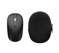 kwmobile Housse de Souris Compatible avec HP Z3700 / Anmck M1P / AE Wish ANEWISH/cimetech TM013 Housse - Etui pour Souris Bluetooth en Velours côtelé Robuste et Tissu néoprène - Noir