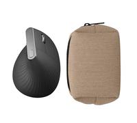 kwmobile Housse de Souris Compatible avec Logitech Lift/MX Vertical/Anker Vertical Housse - Etui pour Souris Bluetooth en Velours côtelé Robuste et Tissu néoprène - Beige