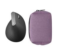 kwmobile Housse de Souris Compatible avec Logitech Lift/MX Vertical/Anker Vertical Housse - Etui pour Souris Bluetooth en Velours côtelé Robuste et Tissu néoprène - Lavande