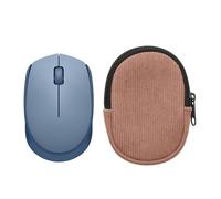 kwmobile Housse de Souris Compatible avec Logitech M171 Housse - Etui pour Souris Bluetooth en Velours côtelé Robuste et Tissu néoprène - Rose Ancien