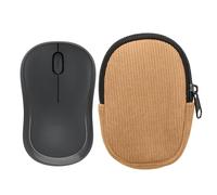 kwmobile Housse de Souris Compatible avec Logitech M240 Silent / M325S Housse - Etui pour Souris Bluetooth en Velours côtelé Robuste et Tissu néoprène - Beige