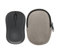 kwmobile Housse de Souris Compatible avec Logitech M240 Silent / M325S Housse - Etui pour Souris Bluetooth en Velours côtelé Robuste et Tissu néoprène - Gris