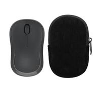 kwmobile Housse de Souris Compatible avec Logitech M240 Silent / M325S Housse - Etui pour Souris Bluetooth en Velours côtelé Robuste et Tissu néoprène - Noir