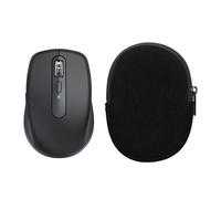 kwmobile Housse de Souris Compatible avec Logitech MX Anywhere 3 / Anywhere 3S Housse - Etui pour Souris Bluetooth en Velours côtelé Robuste et Tissu néoprène - Noir