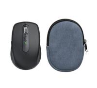 kwmobile Housse de Souris Compatible avec Logitech MX Anywhere 3 / Anywhere 3S Housse - Etui pour Souris Bluetooth en Velours côtelé Robuste et Tissu néoprène - Bleu Vintage