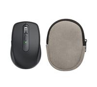 kwmobile Housse de Souris Compatible avec Logitech MX Anywhere 3 / Anywhere 3S Housse - Etui pour Souris Bluetooth en Velours côtelé Robuste et Tissu néoprène - Gris