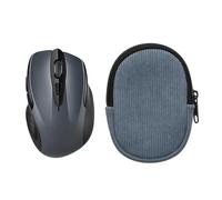 kwmobile Housse de Souris Compatible avec TECKNET Pro 2.4G 2600 Housse - Etui pour Souris Bluetooth en Velours côtelé Robuste et Tissu néoprène - Bleu Vintage