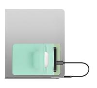 kwmobile Housse Disque Dur SSD Compatible avec SanDisk Portable SSD, Samsung T7 Coque - Pochette Protection en Élasthanne 13 x 8,3 cm pour Disque Dur avec 2 Poches - Vert Pastel