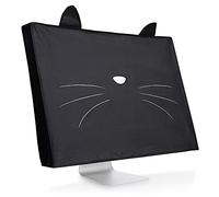 kwmobile Housse écran Ordinateur Compatible avec 27-28" Moniteur - Protection d'écran PC - Blanc-Noir