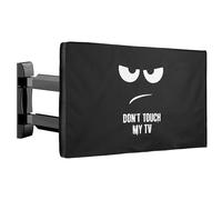 kwmobile Housse écran TV Compatible avec 43" TV - Housse de Protection pour extérieur Contre intempéries - Blanc-Noir