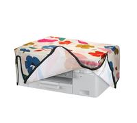 kwmobile Housse Imprimante Compatible avec Brother MFC-J4335DW Housse - Housse de Protection pour Imprimante en Lin - Fuchsia-Bleu foncé-crème