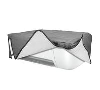 kwmobile Housse Imprimante Compatible avec HP DeskJet 2755e / DeskJet 2720e / 2710e / 2820e / 2721e Housse - Housse de Protection pour Imprimante en Lin - Gris foncé