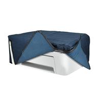 kwmobile Housse Imprimante Compatible avec HP DeskJet 4120e / DeskJet 4155e / 4220e Housse - Housse de Protection pour Imprimante en Lin - Bleu-Gris