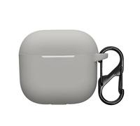 kwmobile Housse pour écouteurs Compatible avec Apple Airpods 4 - Coque de Protection en Silicone - Gris