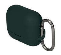 kwmobile Housse pour écouteurs Compatible avec EarFun Air Pro 4+ / Air Pro 4 Plus - Coque de Protection en Silicone - Vert foncé