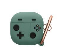 kwmobile Housse pour écouteurs Compatible avec Samsung Galaxy Buds 2 Pro/Buds 2 / Buds Live Coque - Coque de Protection en Silicone - Vert-Noir