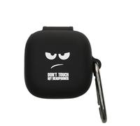 kwmobile Housse pour écouteurs Compatible avec Sennheiser ACCENTUM True Wireless Coque - Coque de Protection en Silicone - Blanc-Noir-Noir