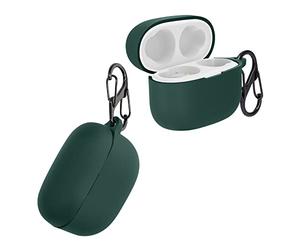 kwmobile Housse pour écouteurs Compatible avec Sony LinkBuds S - Coque de Protection en Silicone - Vert foncé