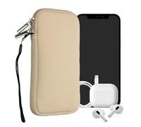 kwmobile Housse Universelle Smartphone - Pochette de Protection 17,2 x 8,4 cm pour téléphone Portable XL - 6,7/6,8" en néoprène crème