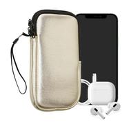 kwmobile Housse Universelle Smartphone - Pochette de Protection 17,2 x 8,4 cm pour téléphone Portable XL - 6,7/6,8" en néoprène métallique doré