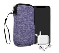 kwmobile Housse Universelle Smartphone - Pochette de Protection 17,7 x 8,5 cm pour téléphone Portable XXL - 7" en néoprène Bleu électrique-Blanc