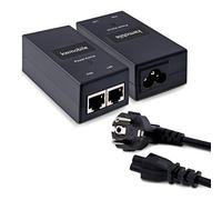 kwmobile Injecteur PoE Plug & Play - Adaptateur Alimentation électrique par câble Ethernet - Connecteur Norme IEEE 802.3af - 48V 24W - Fil 1,2m