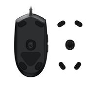 kwmobile Patin pour Souris Compatible avec Logitech G102 - Pied de Souris de Remplacement autoadhésif en Caoutchouc Souple - Noir