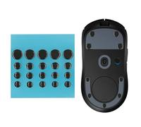 kwmobile Patin pour Souris Universal Gaming Mouse - Pied de Souris Gaming Remplacement Autoadhésif en Caoutchouc Souple - Noir