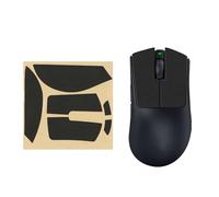 kwmobile Patins antidérapants compatibles avec Razer DeathAdder V3 Pro Autocollants de souris - Adhésifs Grip pour Souris Gaming en Cuir PU - Noir