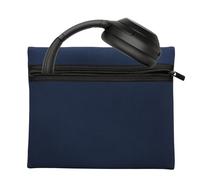 kwmobile Pochette en néoprène pour Casque WH-1000XM4 / WH-1000XM6 / Jabra Evolve 20 - Étui pour Casque - Housse de Voyage pour Headphones - Sac Souple de Protection Over-Ear Bleu Marine