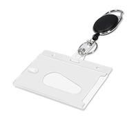 kwmobile Porte-badge - Porte-badge enrouleur rétractable avec porte-clés yoyo et clip ceinture mousqueton - Infirmier ouvrier étudiant