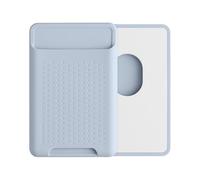 kwmobile Porte Carte Compatible avec Apple iPhone 16/15 / 14/13 / 12 Series - Porte-Cartes de crédit magnétique en Silicone Compatible avec MagSafe - Bleu Clair