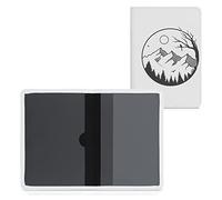 kwmobile Porte permis de Conduire Carte Grise avec Compartiments Cartes Passeport - Étui Portefeuille de Protection en Simili Cuir Noir-Blanc