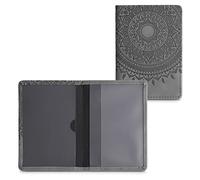 kwmobile Porte permis de Conduire Carte Grise avec Compartiments Cartes Passeport - Étui Portefeuille de Protection en Simili Cuir Gris