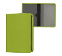 kwmobile Porte permis de Conduire Carte Grise avec Compartiments Cartes Passeport - Étui Portefeuille de Protection en Simili Cuir Vert néon