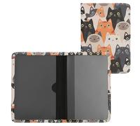 kwmobile Porte permis de Conduire Carte Grise avec Compartiments Cartes Passeport - Étui Portefeuille de Protection en Simili Cuir Orange-Noir-Blanc