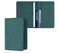 kwmobile Porte permis de Conduire Carte Grise avec Compartiments Cartes Passeport - Étui Portefeuille de Protection en Tissu Textile pétrole