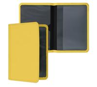 kwmobile Porte permis de Conduire Carte Grise avec Compartiments Cartes Passeport - Étui Portefeuille de Protection en néoprène Jaune Fluo