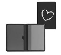 kwmobile Porte permis de Conduire Carte Grise avec Compartiments Cartes Passeport - Étui Portefeuille de Protection en Simili Cuir Blanc-Noir