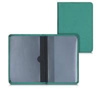 kwmobile Porte permis de Conduire Carte Grise avec Compartiments Cartes Passeport - Étui Portefeuille de Protection en Simili Cuir Vert foncé