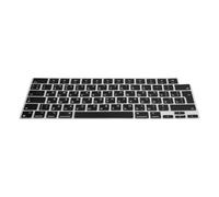 kwmobile Protection pour Clavier Compatible avec Apple Macbook Pro 16.2 2024 M4 A3403 / A3186 - Protection Clavier Ordinateur QWERTY (Russe) en Silicone - Noir