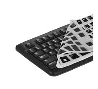 kwmobile Protection pour Clavier Compatible avec Logitech K120 - Protection Clavier Ordinateur QWERTY US en Silicone - Noir