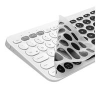 kwmobile Protection pour Clavier Compatible avec Logitech K380 - Protection Clavier Ordinateur QWERTY US en Silicone - Noir