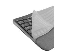 kwmobile Protection pour Clavier Compatible avec Logitech Wave Keys - Protection Clavier Ordinateur QWERTY US en Silicone - Transparent